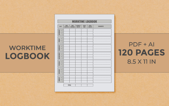 Download Worktime Logbook Editable Kdp Interior - Logbook Collection