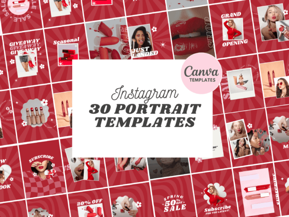 Download Red Instagram Canva Templates - Instagram canva templates Collection