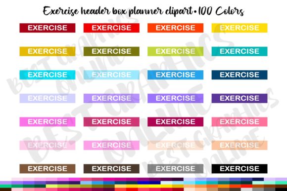 Download 100 Exercise Header Planner Header Box - Premium Resources