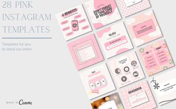 Download Pink Instagram Canva Templates - Instagram canva templates Collection