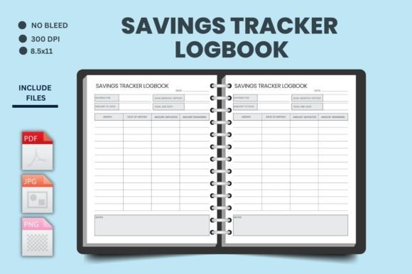 Download Savings Tracker Logbook - Logbook Collection