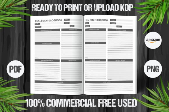 Download Real Estate Logbook 2023 KDP Interiors - Logbook Collection