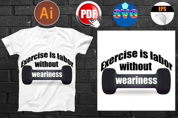 Download Exercise  T-shirt  Design - Premium Bundle