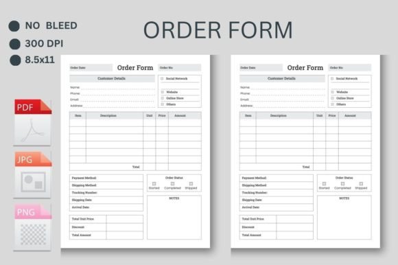 Download Order Form Logbook Kdp Interior - Logbook Collection